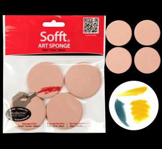 PanPastel Sada okrúhlych hubiek pre pastel 4 ks (PanPastel Sada okrúhlych hubiek pre pastel 4 ks)