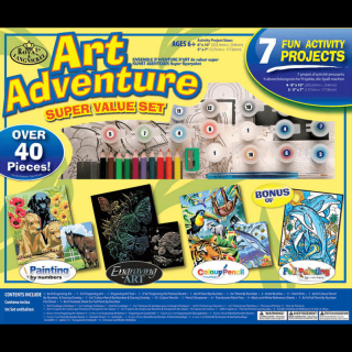 R&amp;L Kreatívna sada na tvorenie 49 ks (Kreatívny 49 dielny set art adventure- žltý)