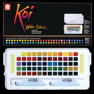 Sakura Koi Studio Set akvarelové farby - 60 ks (Sakura Koi Studio akvarelové farby 60ks)