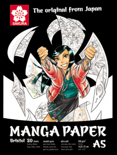 Sakura Manga sketch book - A5, 20 listov (Skicár Manga Sakura 20 listov (250 g/m²))