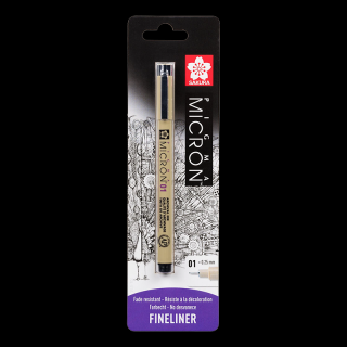 Sakura Pigma Micron® čierne technické pero 01 v blistri (Sakura Pigma Micron® čierne technické pero 01 v blistri)