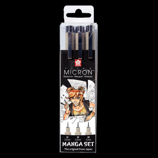 Sakura Pigma® Micron MANGA perá - sada 3ks (Sakura Pigma® Micron MANGA perá - sada 3ks)