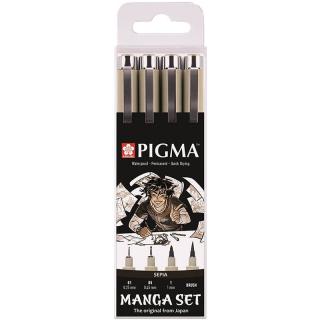 Sakura Pigma® Micron Manga sépiové perá - sada 4 ks (Sakura Pigma® Micron Manga sépiové perá - sada 4 ks)