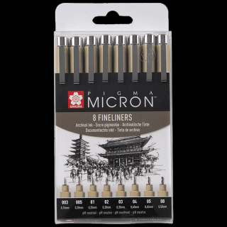Sakura Pigma Micron sada technických pier - 8ks (Sakura Pigma Micron sada technických pier - 8ks)