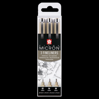 Sakura Pigma Micron technické perá 02, 04, 08 - 3ks (Sakura Pigma Micron technické perá 02, 04, 08 - 3ks)