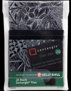 Sakura Zentagle Gelly Roll sada čiernych kartičiek - 20 ks (Sakura Zentagle Gelly Roll sada čiernych kartičiek - 20 ks)