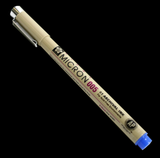Technické pero SAKURA Pigma Micron® Blue - vyber veľkosť hrotu (Mikrónové pero Sakura Pigma Micron® BLUE - Modrá)