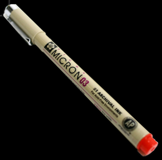 Technické pero SAKURA Pigma Micron® Red - vyber veľkosť hrotu (Mikrónové pero Sakura Pigma Micron® RED - Červená)
