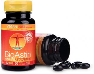 BioAstin Havajský astaxanthin Vegan Balenie: 12 mg astaxanthinu / 50 kapsule
