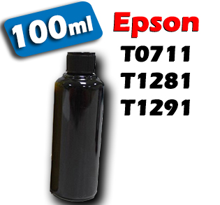 Atrament pre kazety Epson T0711 / T1281 / T1291 black 100ml