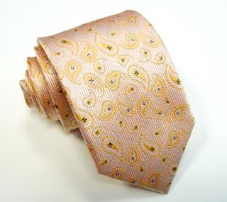 Oranžová kravata hodváb V.I.P.
