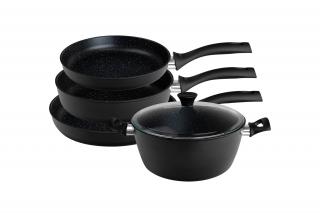 Súprava riadu Remoska® Europa hrniec 24 cm, pánvice 24 cm, pánvice 26 cm hlboká a pánvice 28 cm