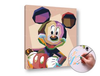 Maľovanie podľa čísel na plátno MICKEY MOUSE  – nízka náročnosť (Sada na maľovanie podľa čísel ARTMIE)