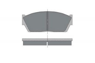 Brzdové platničky SCT-GERMANY SP120 (Šírka 107.3mm  Výška 44.8mm  Hrúbka 14.8mm Kartón: 10ks)