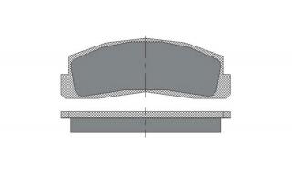 Brzdové platničky SCT-GERMANY SP179PR (Šírka 126.1mm  Výška 45.1mm  Hrúbka 16mm Kartón: 10ks)