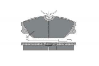 Brzdové platničky SCT-GERMANY SP215PR (Šírka 129.8mm  Výška 55.5mm  Hrúbka 18mm Kartón: 10ks)