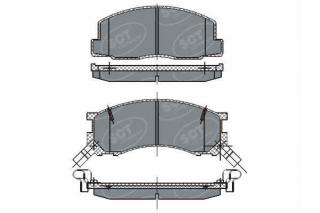 Brzdové platničky SCT-GERMANY SP262PR (Šírka 128.4mm  Výška 52mm  Hrúbka 15.5mm Kartón: 10ks)