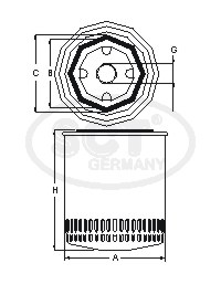 Olejový filter SM115 (cross-ref.:) (Priemr vonk. -   93 mm; Vonk. Priemer tes. -  71 mm; Vľkosť závitu - 3/4-16 UNF mm; Výška - 114  mm;)