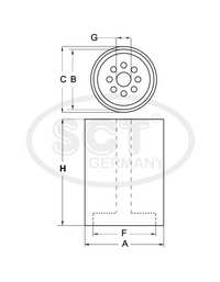 Palivový filter SCT-Germany (ST6059 (cross-ref.: 2914811100 ))