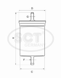 Palivový filter SCT-GermanyST6109 (cross-ref.: 373