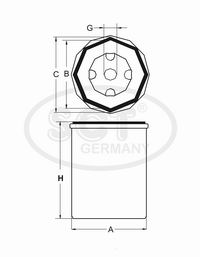 Palivový filter ST6094