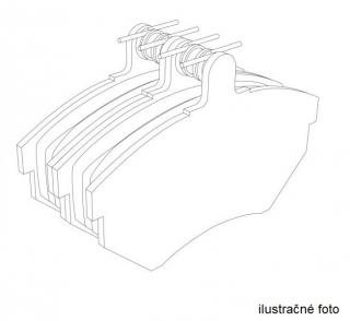 Sada brzdových platničiek kotúčovej brzdy TRW
