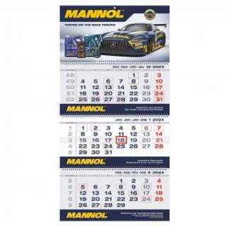 Skladací 3-dielny kalendar MANNOL | PD (Balenie 1ks | Kartón 20ks)