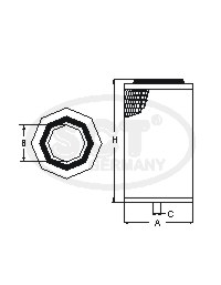 Vzduchový filter SB025 (cross-ref.: C271520) (      )