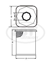 Vzduchový filter SB3233 (cross-ref.:) (Priemr vonk. - 430 mm; Priemr vnút. -  198 mm; Výška - 421 mm)
