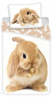 Bavlnené obliečky s králikom 01 140x200 70x90 cm 100% Bavlna Jerry Fabrics