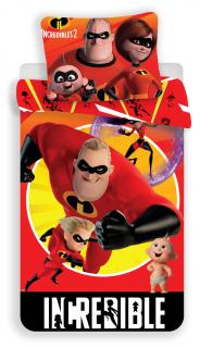 Detské obliečky Incredibles - Rodinka Úžasných 140x200 70x90 cm 100% Bavlna Jerry Fabrics