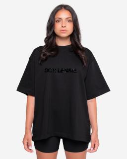Dámske oversized triko Lustre - black L