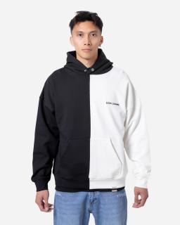 Oversized Mikina Halved - black/white L