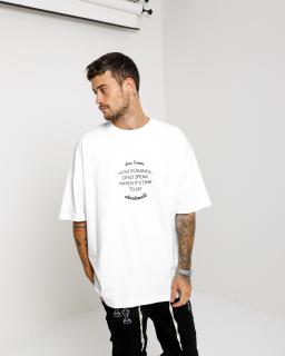 Oversized Triko Silence - white XL