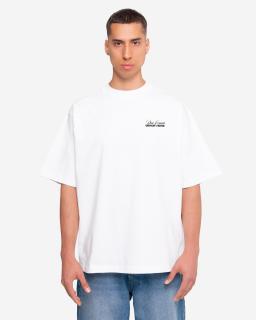 Pánske oversized triko Prisma - white L