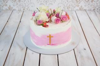 1-poschodová torta krst Veľkosť: Do 16 porcií