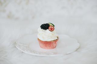 Cup-cakes Príchuť: Mandľa/malina- vanilkový krém