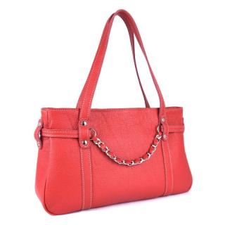 Dámska kožená kabelka z pravej kože č.8331, červená farba