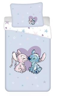 Detské obliečky 140x200 LILO A STITCH srdce