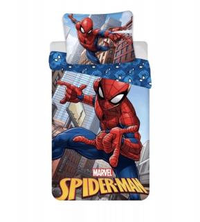 Detské obliečky do postieľky 100x135 SPIDERMAN mesto