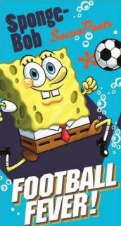 DISNEY, Detský uterák 35x65 SPONGEBOB futbal modrý