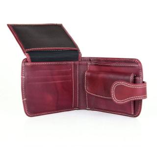 Elegantná kožená peňaženka č.8467 v bordovej farbe, ručne tamponovaná