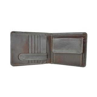 Exkluzívna kožená peňaženka č.7992 v tmavo hnedej farbe