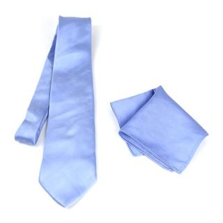 Hodvábna kravata a vreckovka vo svetlo fialovej farbe, Slovenská výroba 100% hodváb