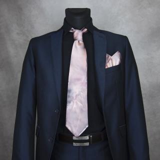 Hodvábna kravata + vreckovka LIMITED_17, Slovenská výroba