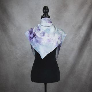 Hodvábna šatka LIMITED_151, Ručná výroba na Slovensku, 90 x 90cm