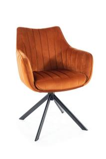 Jedálenská stolička AZALIA VELVET, čierna/bluvel 4215