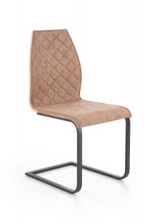 Jedálenská stolička K-265 čierna-hnedá-dub medový