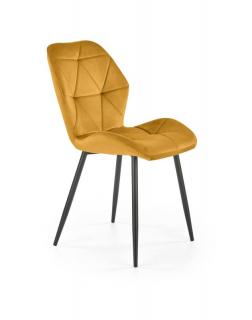 Jedálenská stolička K-453 čierna-žltá velvet