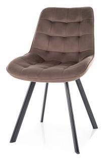 Jedálenská stolička MONTI VELVET, čierna-cappuccino bluvel 38